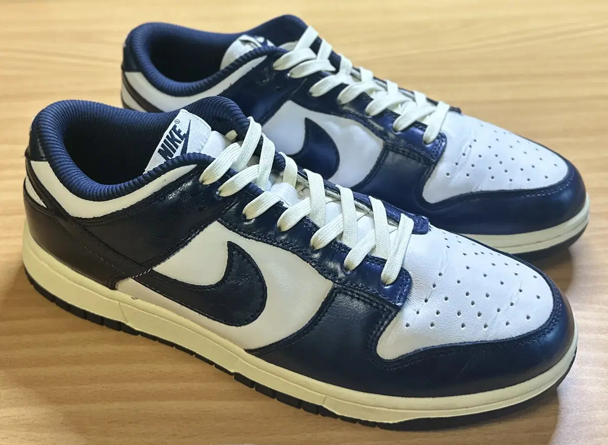 NikeDunk Low PRM Midnight Navy and White